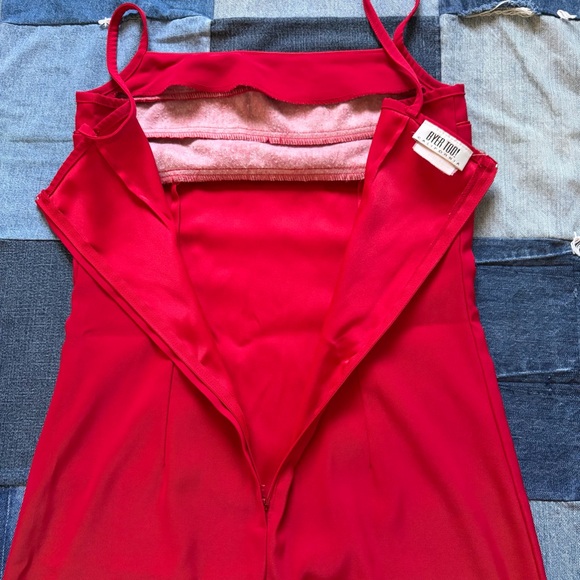 Byer Too! Vintage red mini dress cocktail party made in USA size 9 - Picture 6 of 13